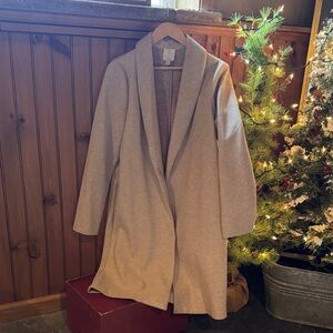 Joie Light Beige Open Front Coat